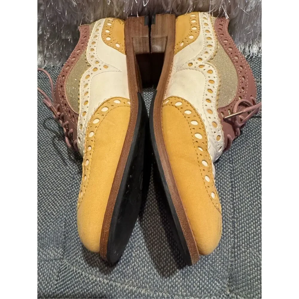 The Office of Angela Scott Mr Doubt in Sorbet gold / metallic/ cream 37.5 / 7.5